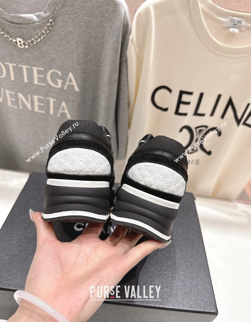 Chanel Suede and Mesh Sneakers Black 2025 G46872 (MD-251031137)