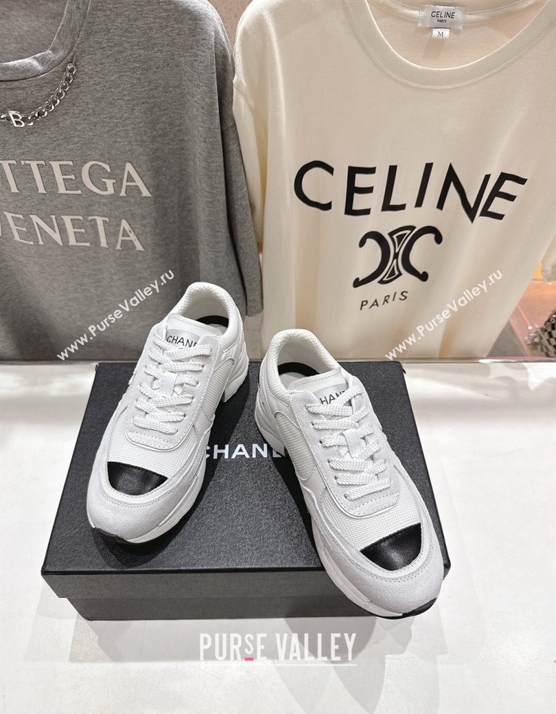 Chanel Suede and Mesh Sneakers White 2025 G46872 (MD-251031138)