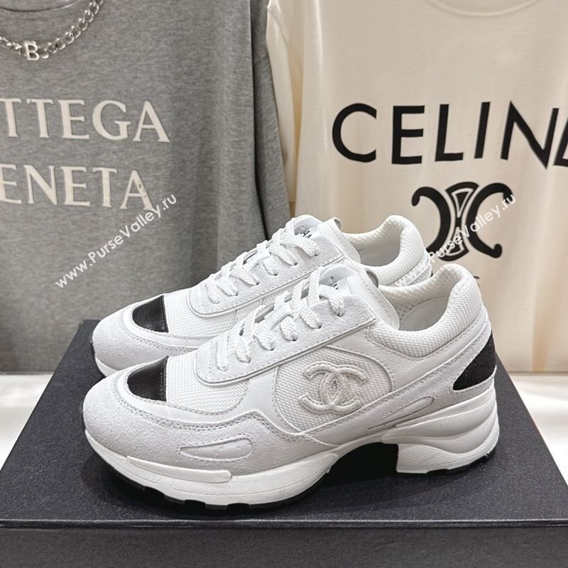 Chanel Suede and Mesh Sneakers White 2025 G46872 (MD-251031138)