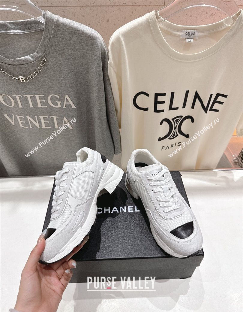 Chanel Suede and Mesh Sneakers White 2025 G46872 (MD-251031138)