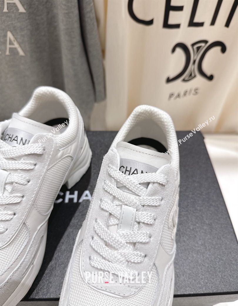 Chanel Suede and Mesh Sneakers White 2025 G46872 (MD-251031138)