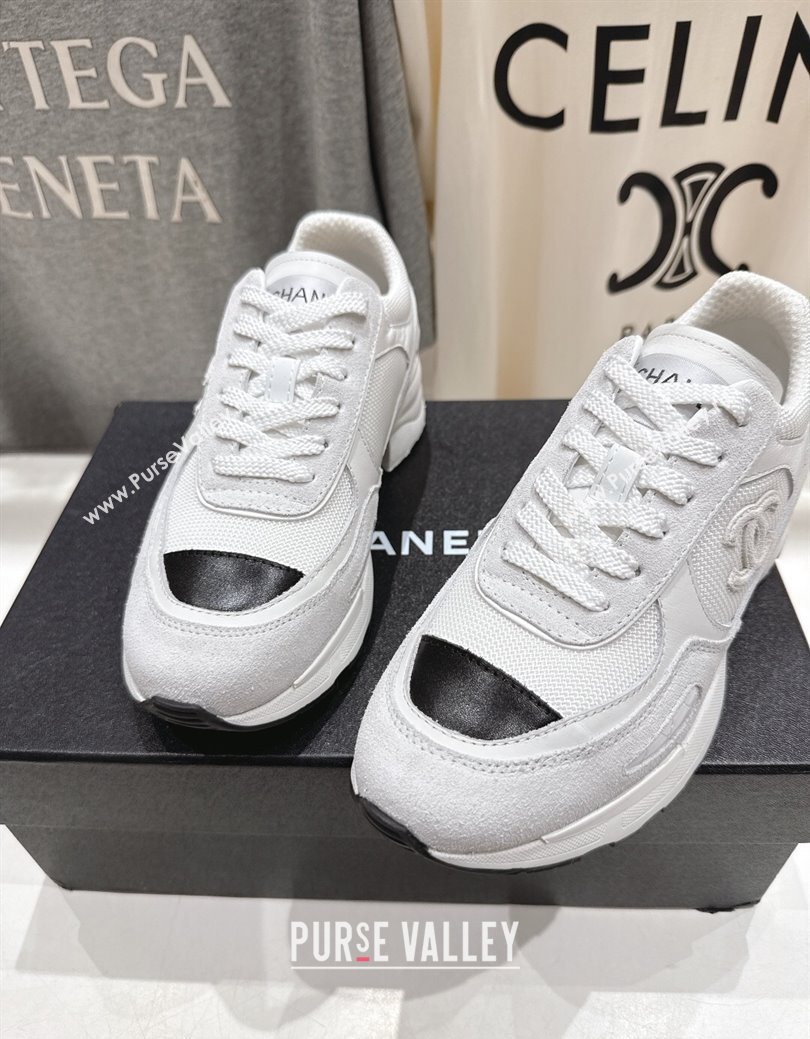Chanel Suede and Mesh Sneakers White 2025 G46872 (MD-251031138)