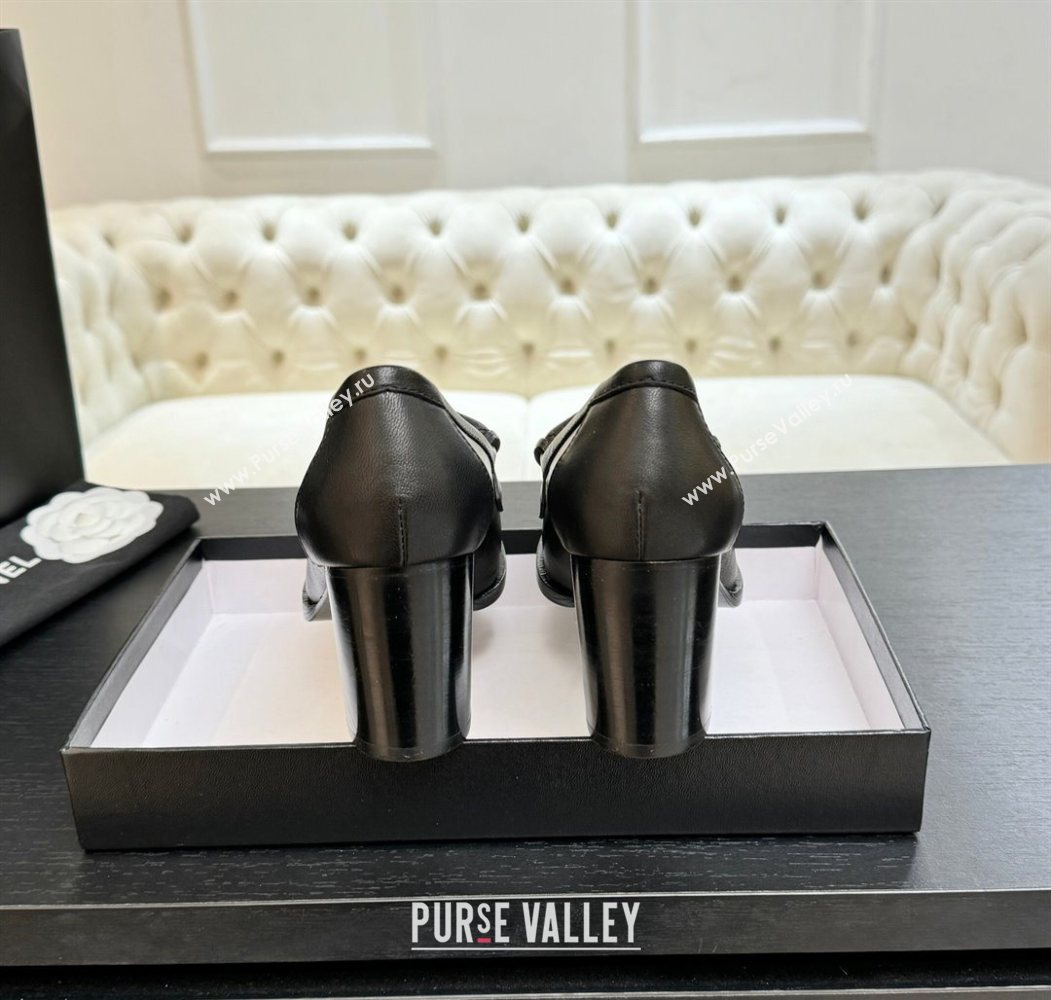 Chanel Lambskin Leather Pumps with CC Foldover Black 2025 G46692 (MD-251031123)