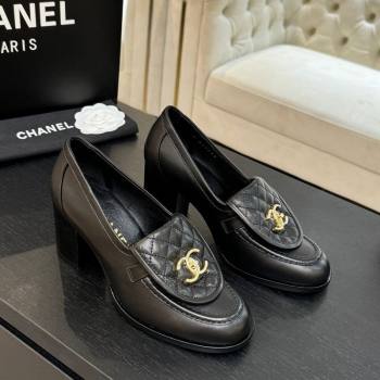 Chanel Lambskin Leather Pumps with CC Foldover Black 2025 G46692 (MD-251031123)