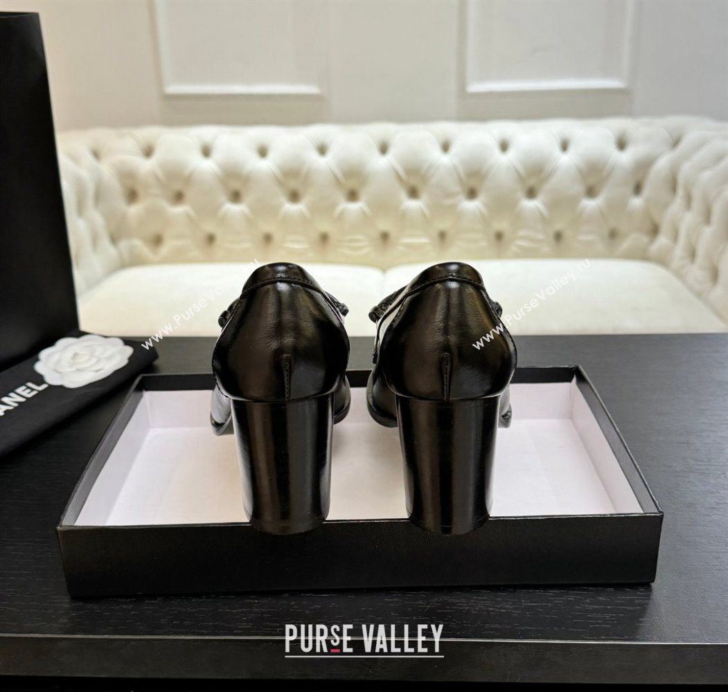Chanel Shiny Lambskin Pumps with CC Foldover Black 2025 G46692 (MD-251031124)