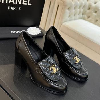 Chanel Shiny Lambskin Pumps with CC Foldover Black 2025 G46692 (MD-251031124)