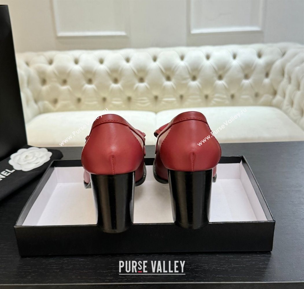 Chanel Lambskin Leather Pumps with CC Foldover Red 2025 G46692 (MD-251031120)