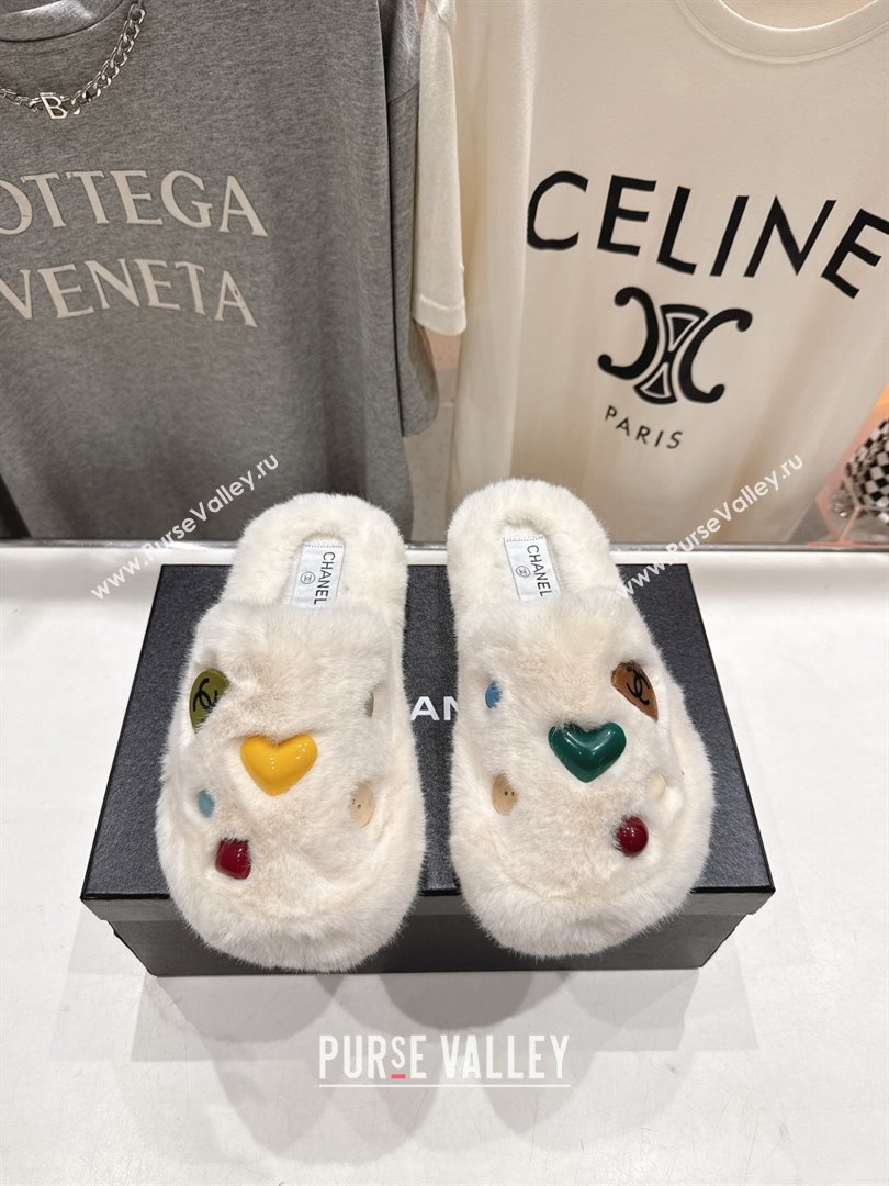 Chanel Wool and Charm Mules White 2025 CH110310 (MD-251103099)