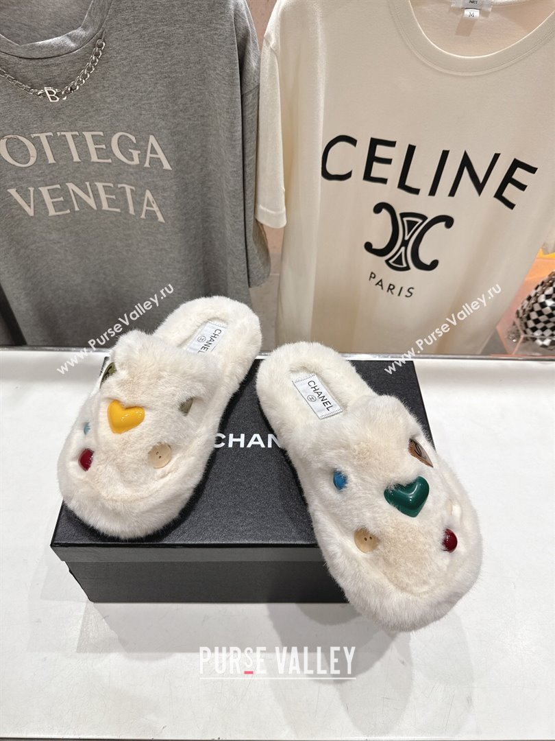 Chanel Wool and Charm Mules White 2025 CH110310 (MD-251103099)