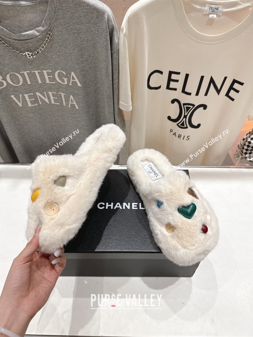 Chanel Wool and Charm Mules White 2025 CH110310 (MD-251103099)