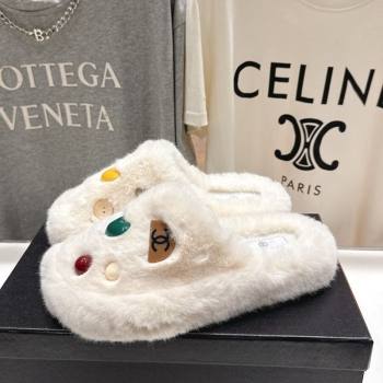 Chanel Wool and Charm Mules White 2025 CH110310 (MD-251103099)
