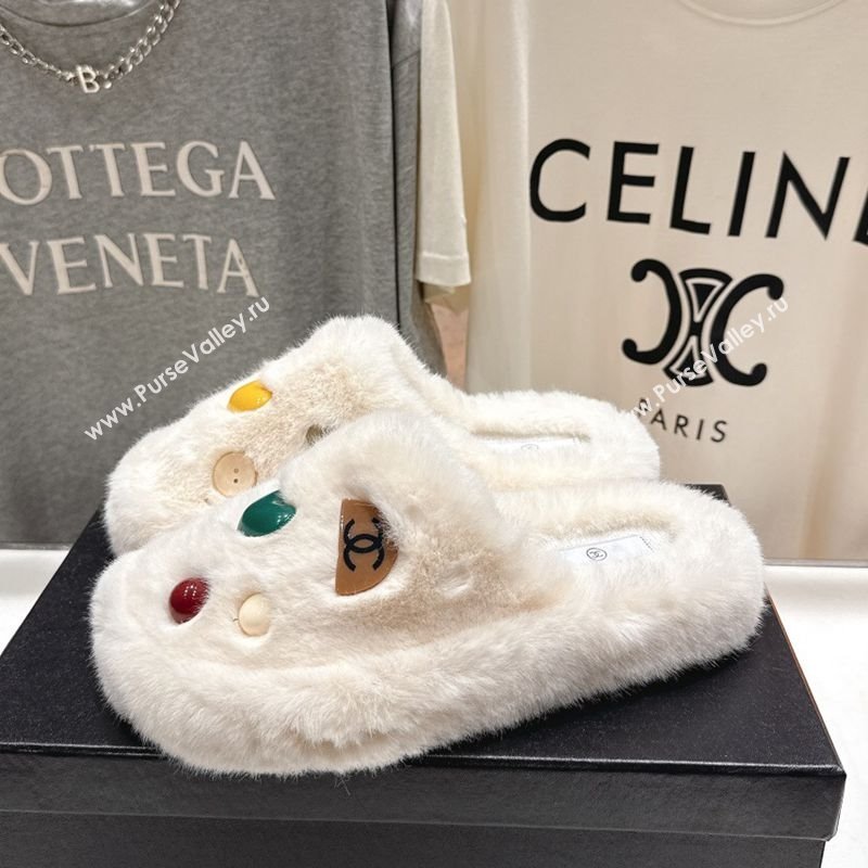 Chanel Wool and Charm Mules White 2025 CH110310 (MD-251103099)
