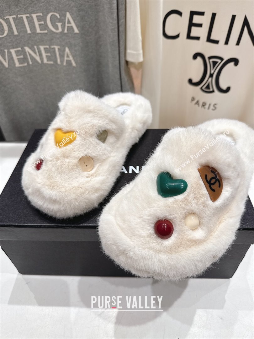 Chanel Wool and Charm Mules White 2025 CH110310 (MD-251103099)