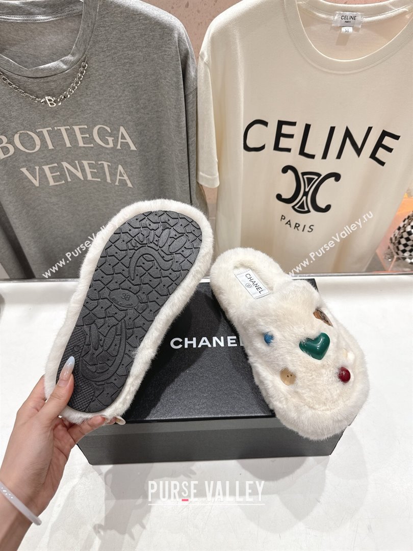 Chanel Wool and Charm Mules White 2025 CH110310 (MD-251103099)