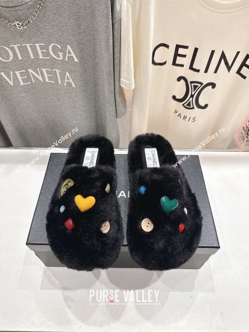 Chanel Wool and Charm Mules Black 2025 CH110310 (MD-251103100)
