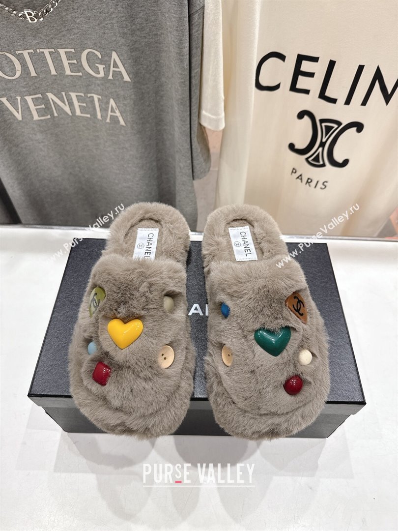 Chanel Wool and Charm Mules Grey 2025 CH110310 (MD-251103098)