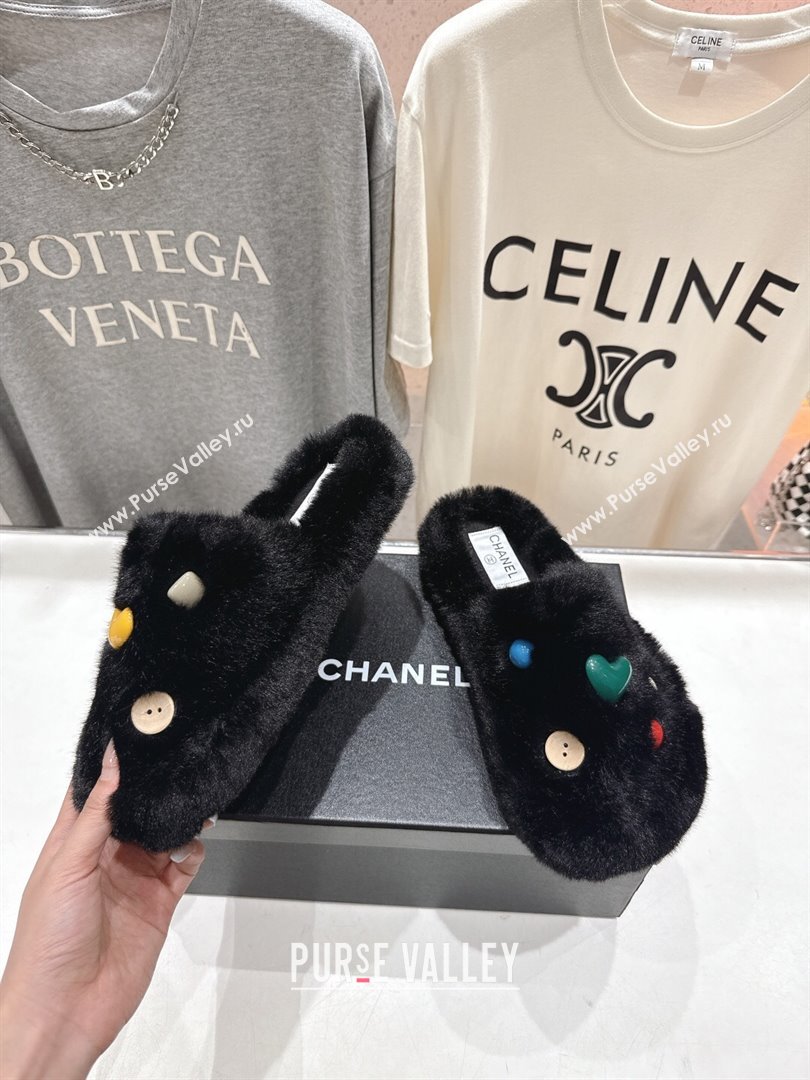 Chanel Wool and Charm Mules Black 2025 CH110310 (MD-251103100)