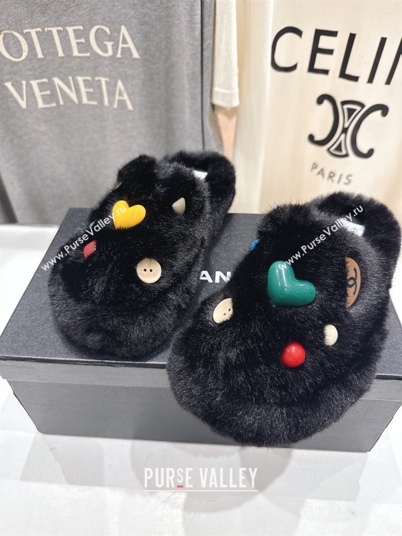 Chanel Wool and Charm Mules Black 2025 CH110310 (MD-251103100)
