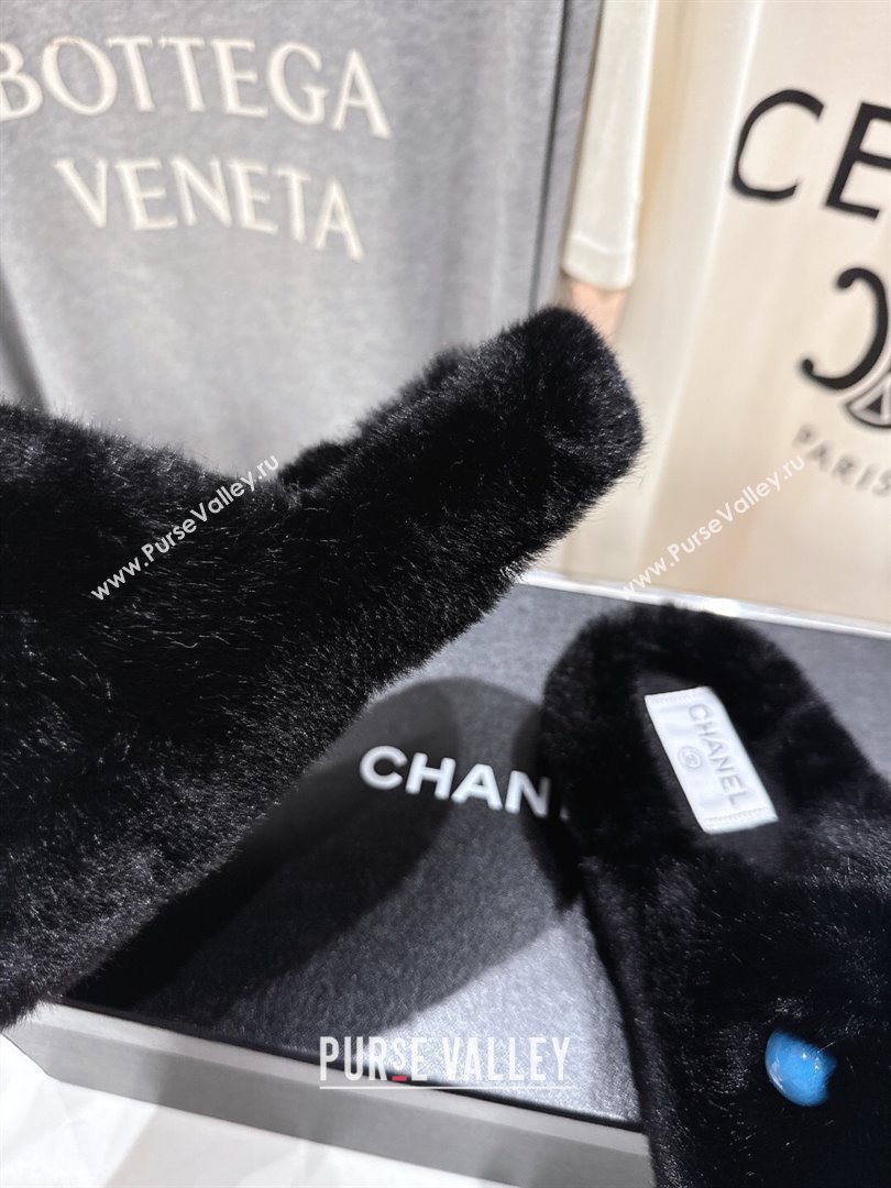 Chanel Wool and Charm Mules Black 2025 CH110310 (MD-251103100)