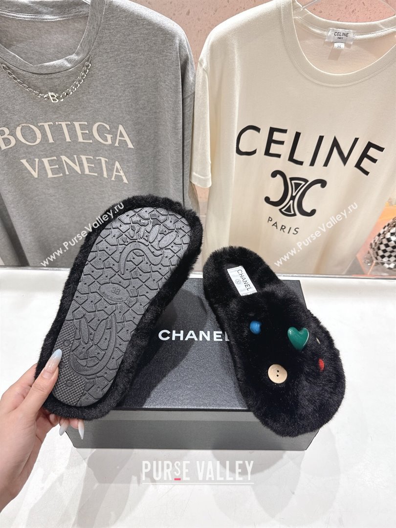 Chanel Wool and Charm Mules Black 2025 CH110310 (MD-251103100)