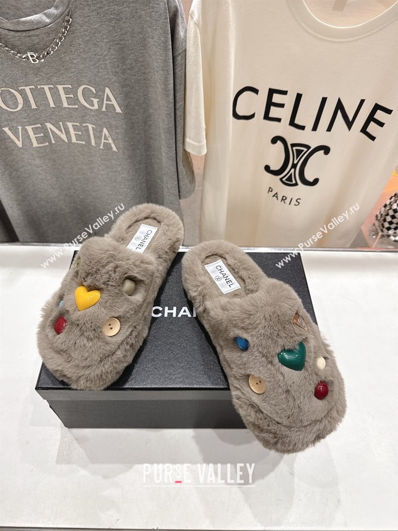 Chanel Wool and Charm Mules Grey 2025 CH110310 (MD-251103098)