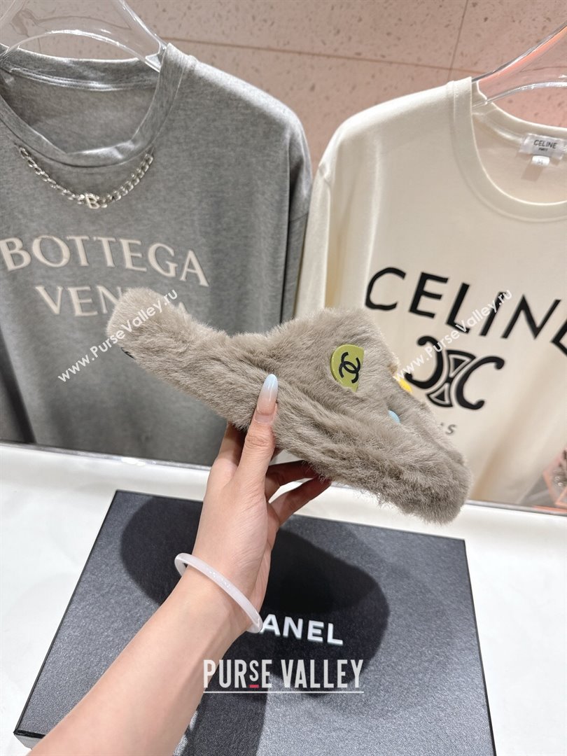 Chanel Wool and Charm Mules Grey 2025 CH110310 (MD-251103098)