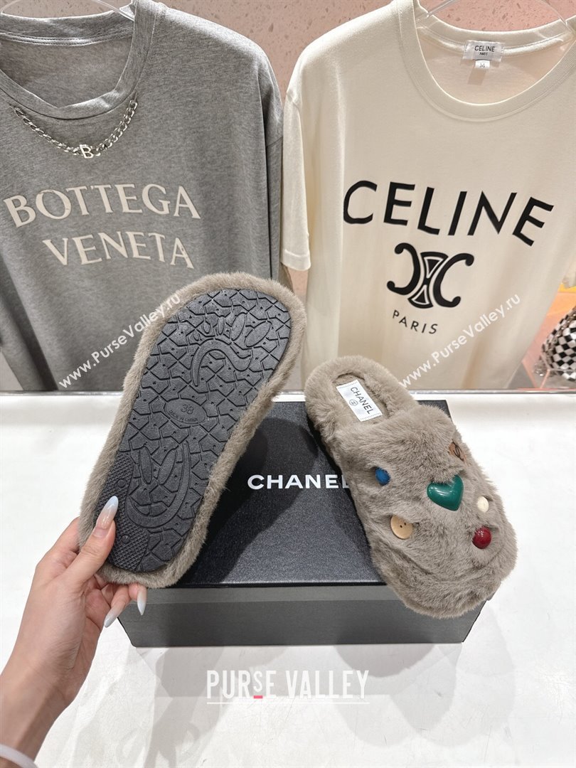 Chanel Wool and Charm Mules Grey 2025 CH110310 (MD-251103098)
