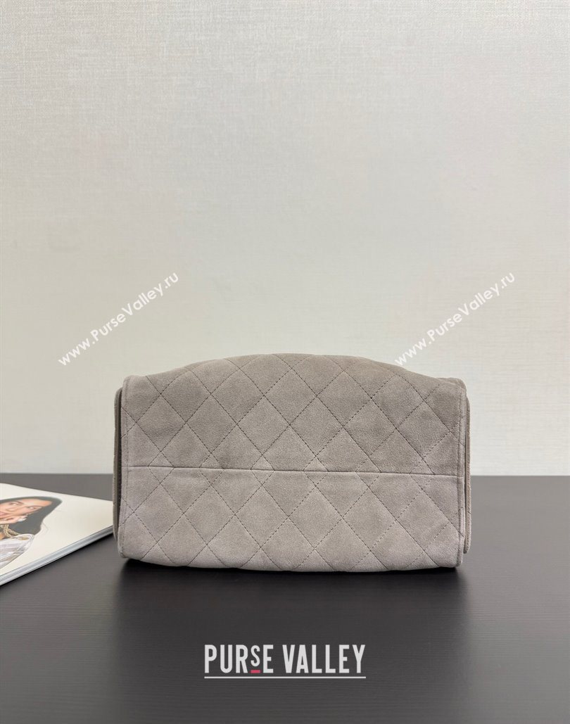 Chanel 25 Suede Small Hobo bag AS5293 Grey 2025 1127 (yezi-251127120)