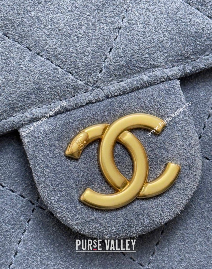 Chanel 25 Suede Small Hobo bag AS5293 Blue 2025 1127 (yezi-251127121)