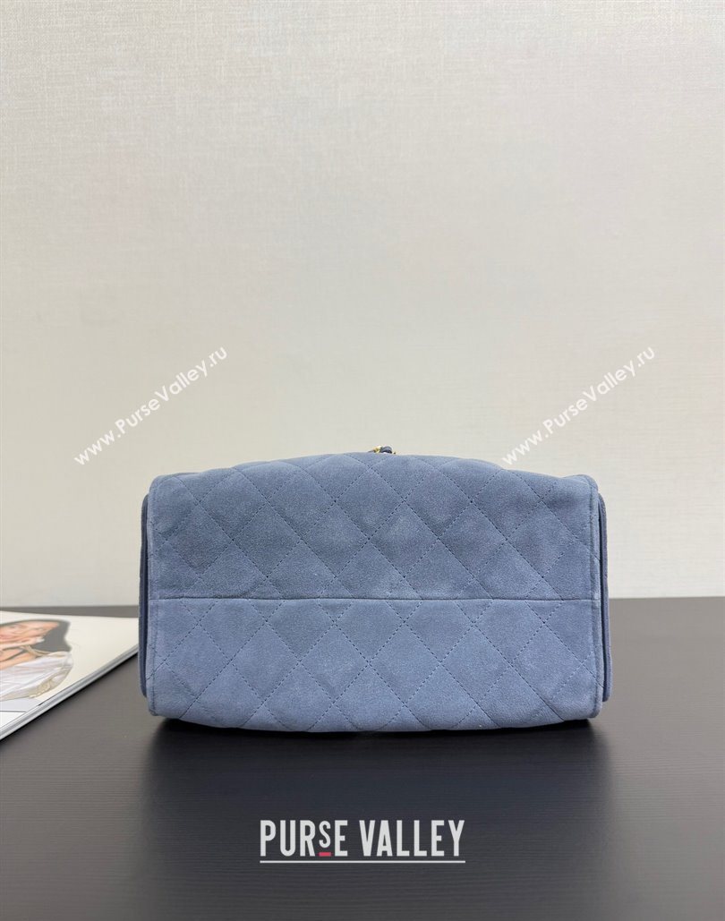Chanel 25 Suede Small Hobo bag AS5293 Blue 2025 1127 (yezi-251127121)