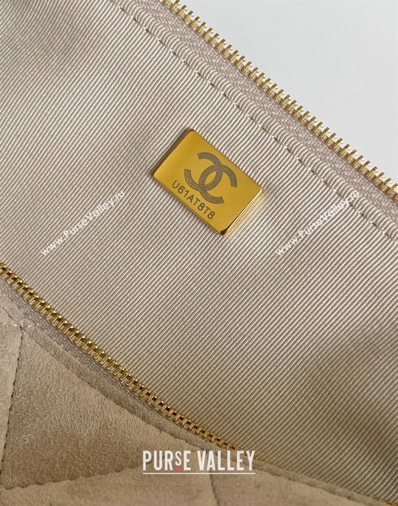 Chanel Suede Bowling Bag Grey 2025 AS5791 (yezi-251127015)