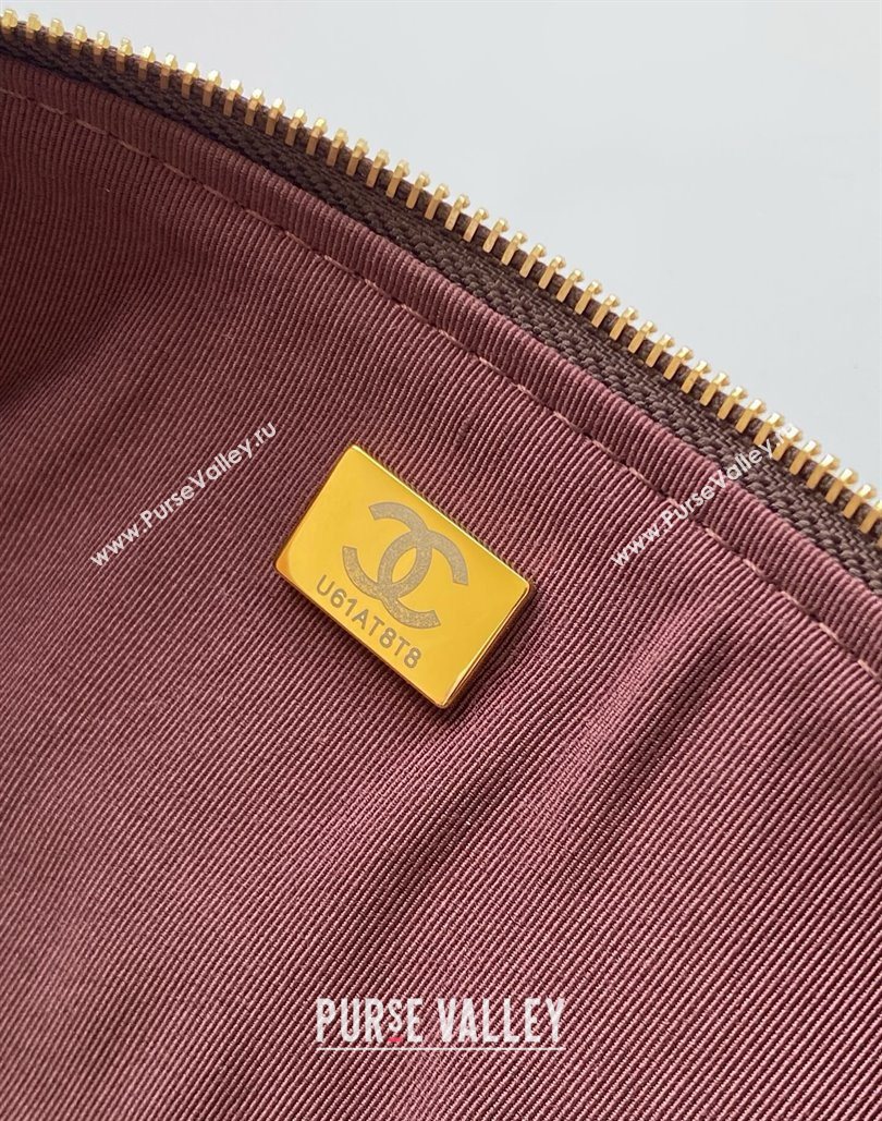 Chanel Suede Bowling Bag Brown 2025 AS5791 (yezi-251127016)