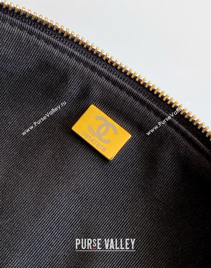 Chanel Calfskin Leather Bowling Bag Black 2025 AS5791 (yezi-251127018)