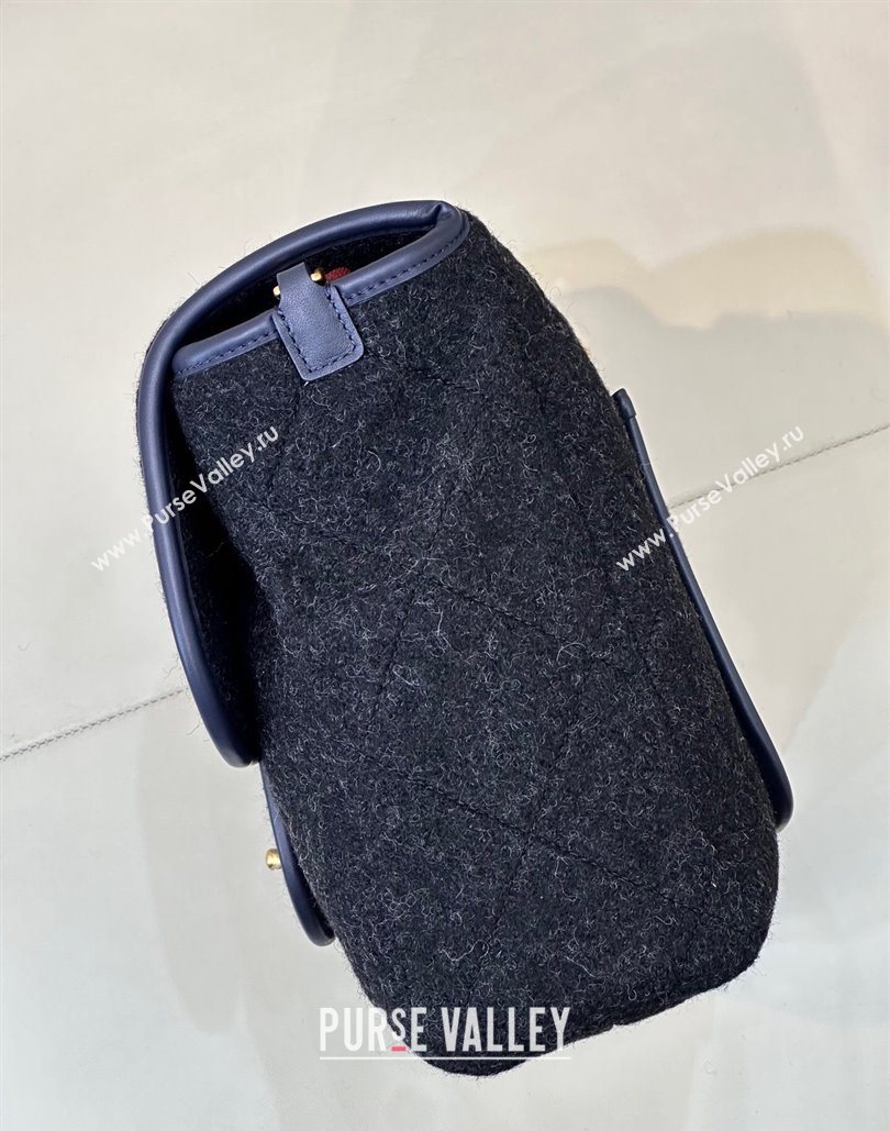 Chanel Wool Flap Bag with Top Handle Black 2025 AS5850 (yezi-251127001)