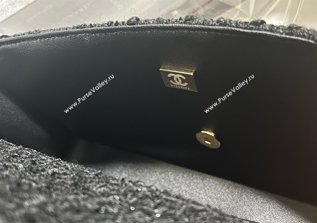 Chanel Tweed Medium 11.12 Flap Bag A01112 Black 2025 1127 (yezi-251127031)
