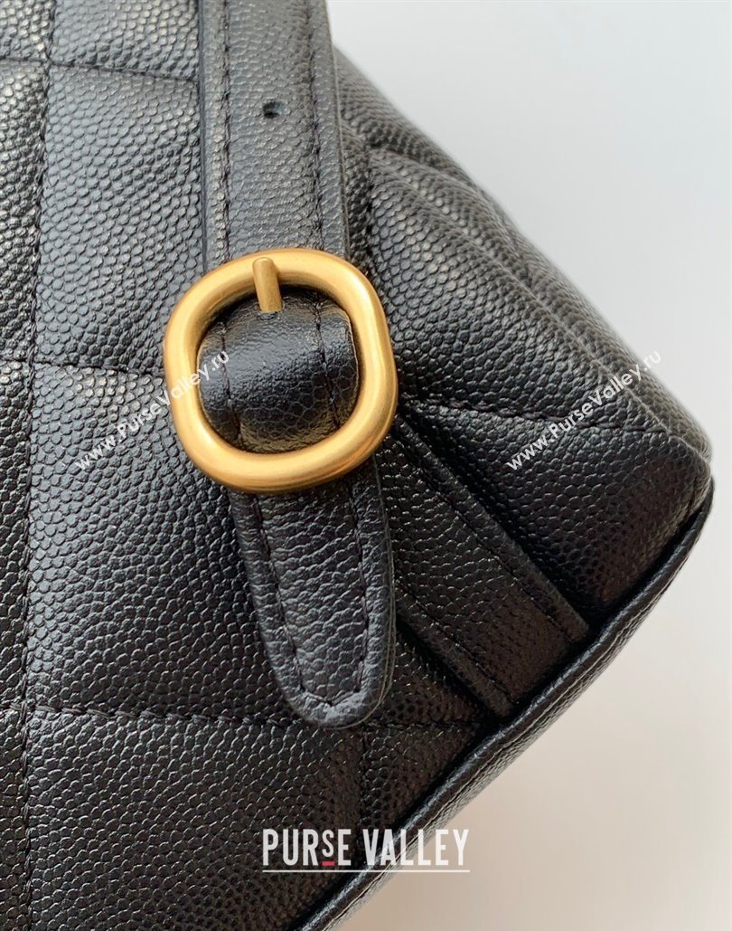 Chanel Calfskin Leather Backpack Bag Black 2025 AS5793 (yezi-251127136)