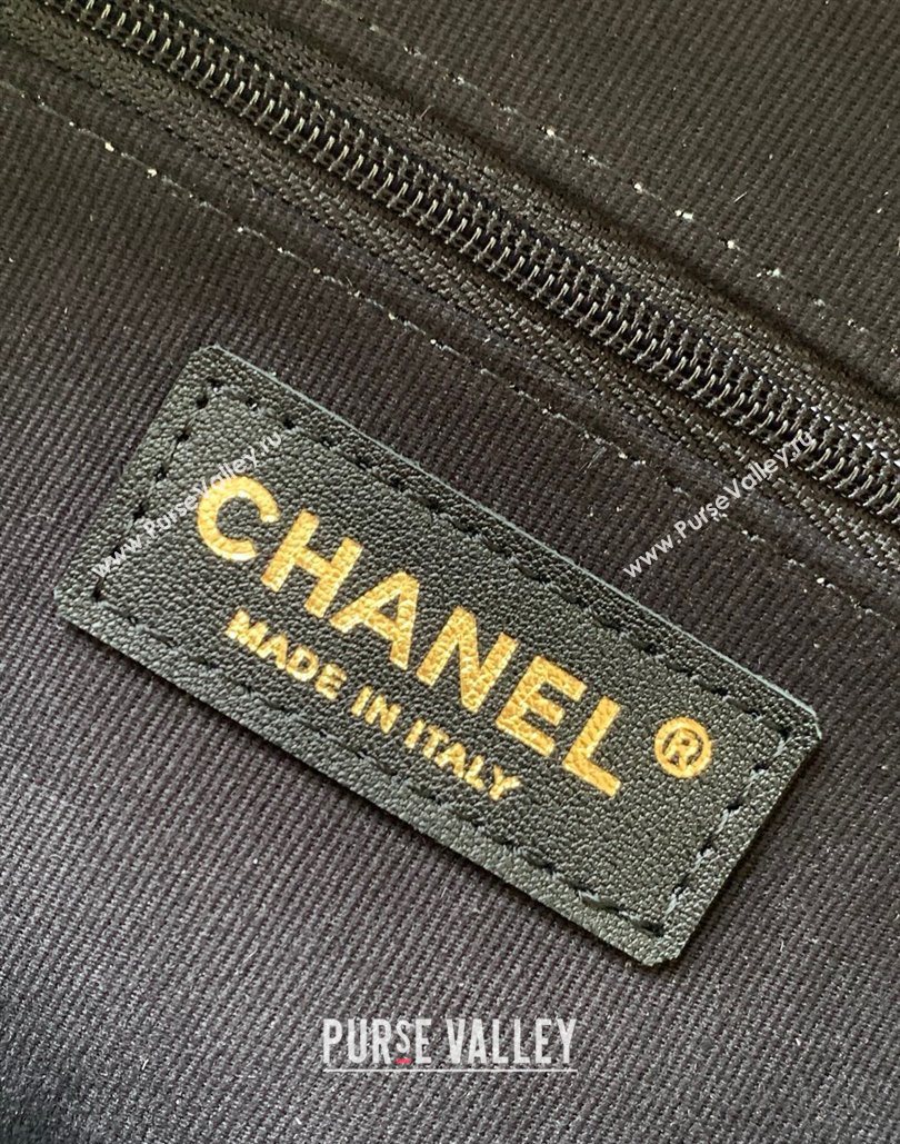 Chanel Calfskin Leather Backpack Bag Black 2025 AS5793 (yezi-251127136)