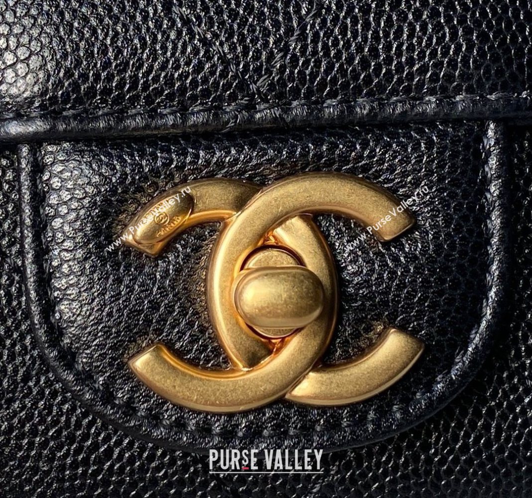 Chanel Calfskin Leather Small Flap Bag with Top Handle AS5776 Black 2025 (yezi-251127004)