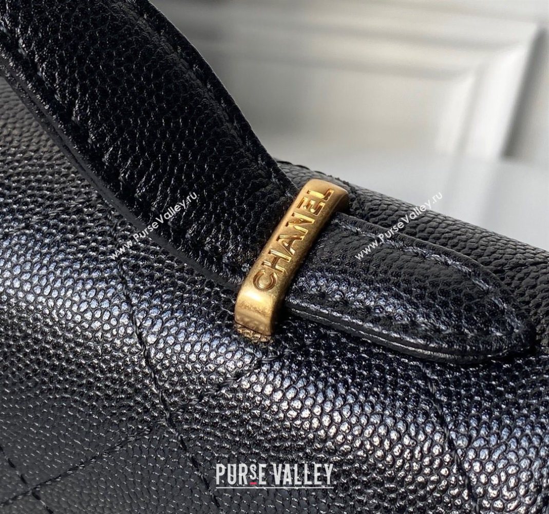 Chanel Calfskin Leather Small Flap Bag with Top Handle AS5776 Black 2025 (yezi-251127004)