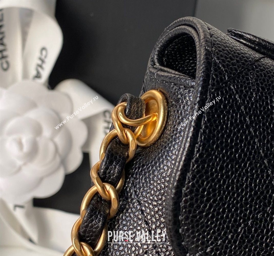 Chanel Calfskin Leather Small Flap Bag with Top Handle AS5776 Black 2025 (yezi-251127004)