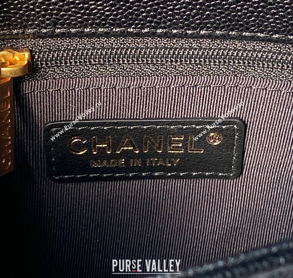 Chanel Calfskin Leather Small Flap Bag with Top Handle AS5776 Black 2025 (yezi-251127004)
