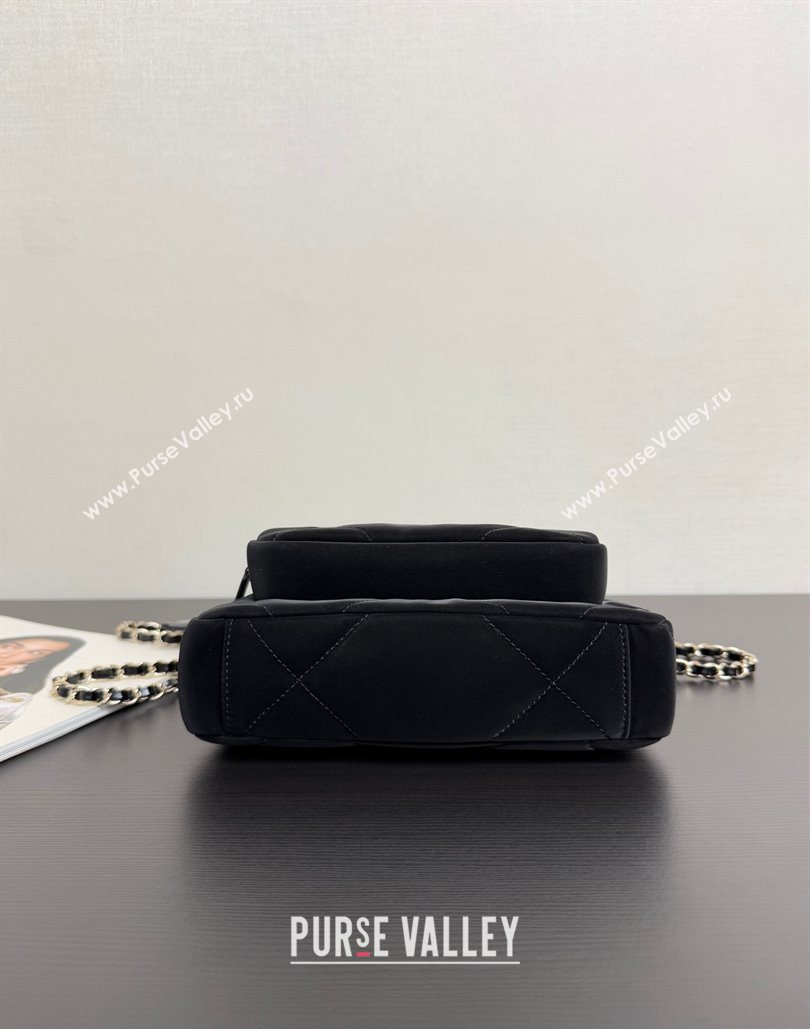 Chanel Velvet-Effect Nylon Clutch with Chain AP4771 Black 2025 (yezi-251127006)