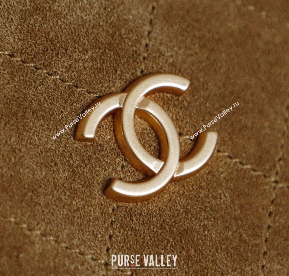 Chanel Quilted Suede Boston Top Handle Bag Brown 2025 CH112702 (yezi-251127070)