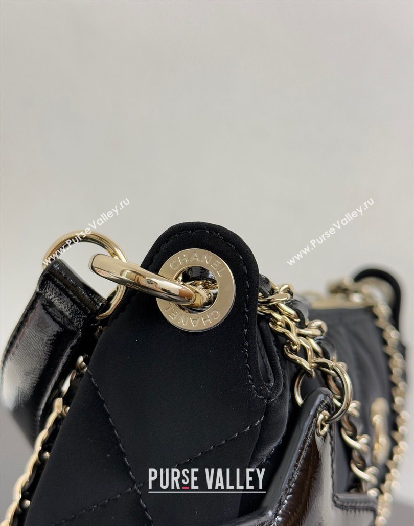Chanel Velvet-Effect Nylon Clutch with Chain AP4791 Black 2025 (yezi-251127007)