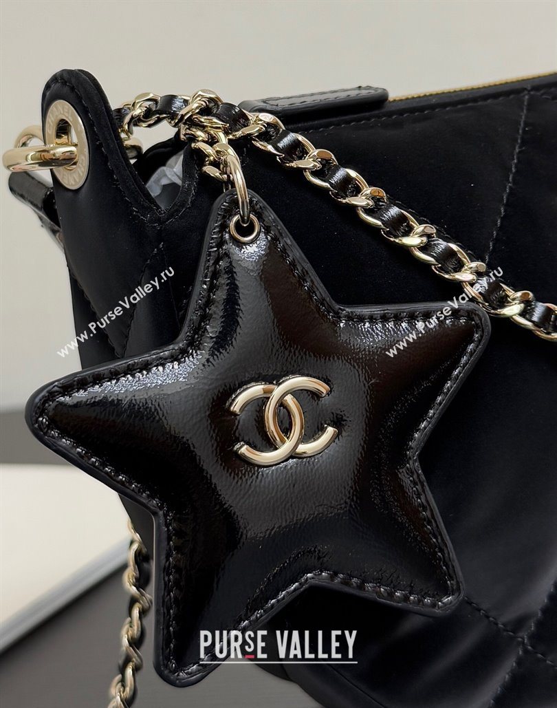 Chanel Velvet-Effect Nylon Clutch with Chain AP4791 Black 2025 (yezi-251127007)