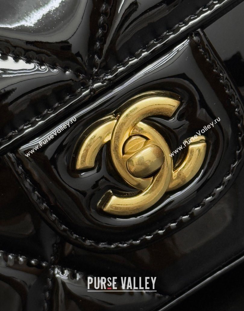 Chanel Mirror Calfskin Large Flap Bag with Top Handle Black 2025 AS5807 (yezi-251127046)