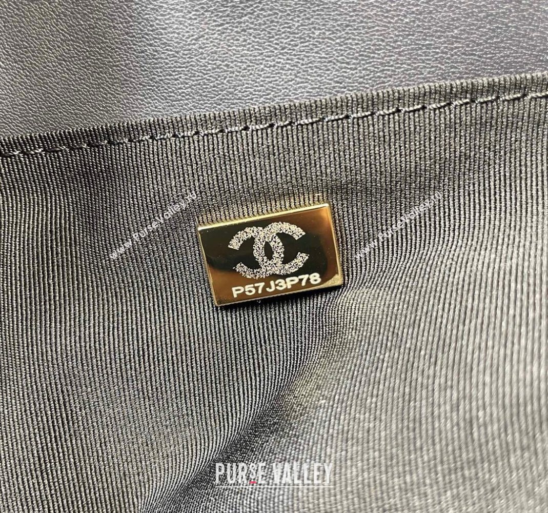 Chanel Wool Maxi Shopping Bag Black 2025 AS5853 (yezi-251127002)