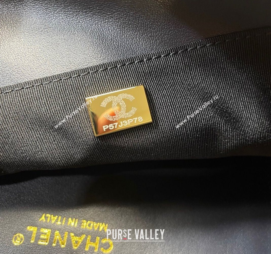 Chanel Wool Maxi Flap Bag with Top Handle Black 2025 AS5852 (yezi-251127003)