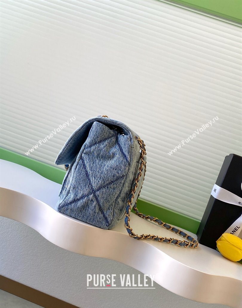 Chanel Washed Denim Maxi Flap bag Light Blue 2025 AS5734 (yezi-251127068)