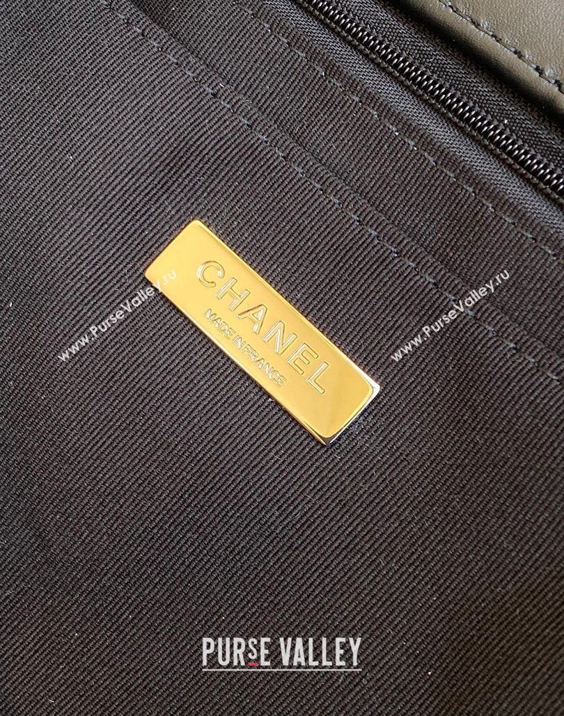 Chanel Tweed Shearling Small Shopping Bag Black/Grey 2025 AS5688 (yezi-251127083)